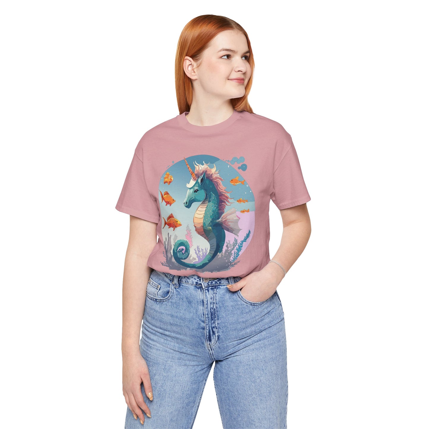 Animals Shirt, Shirt with Seahorse