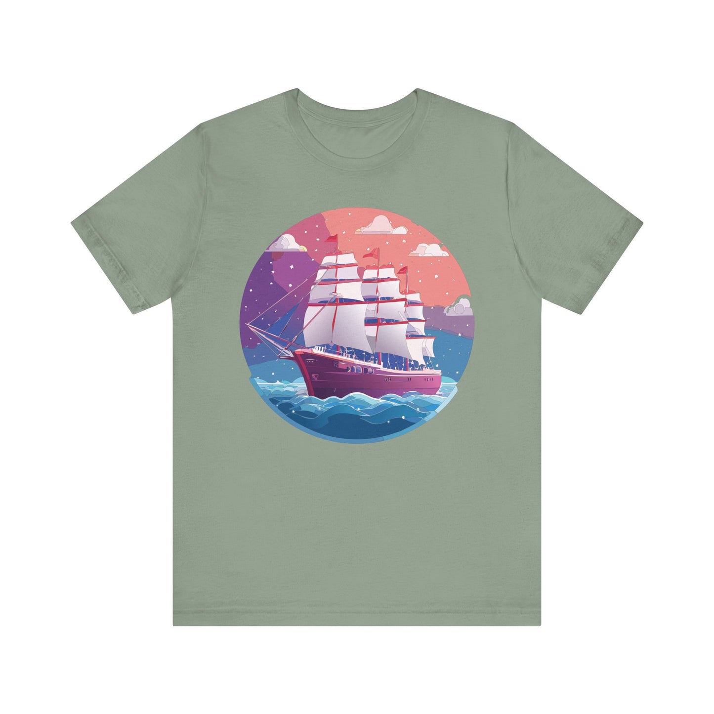 Ship Tee Shirt, Tee Shirt with Ship
