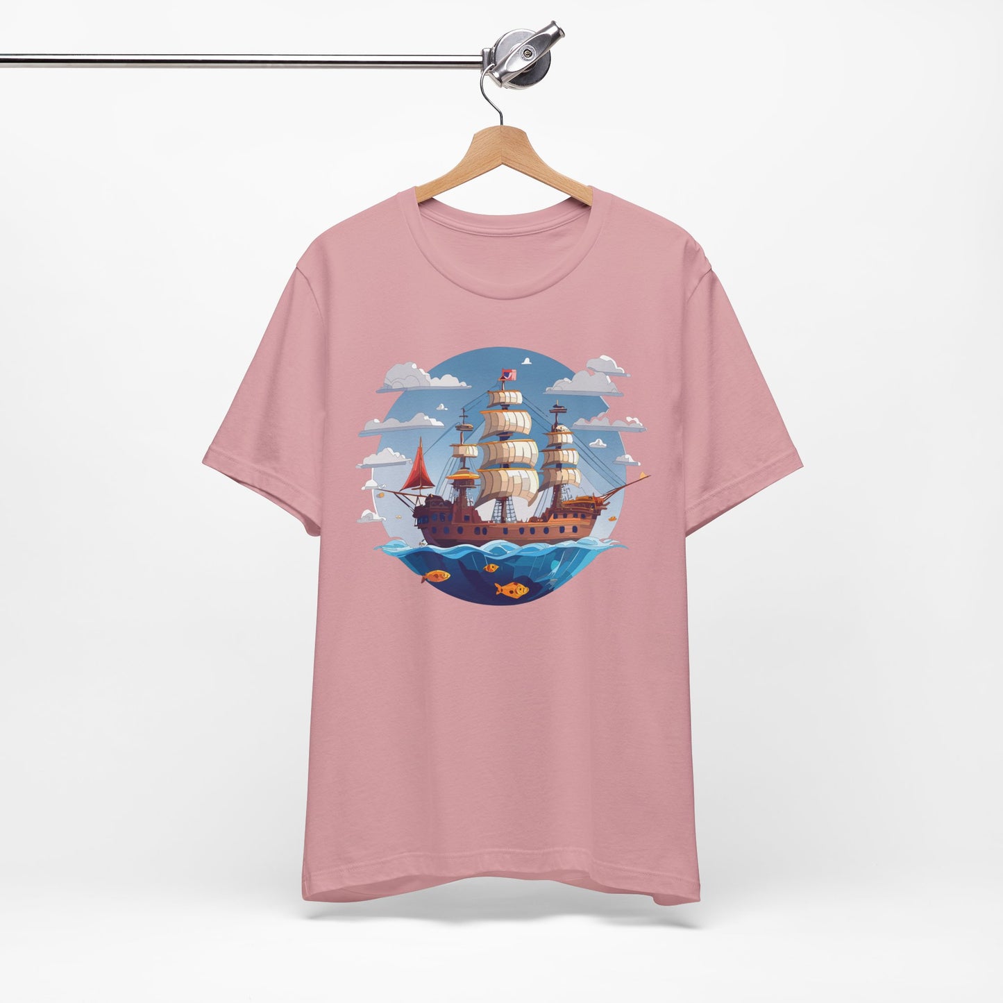 Ship Tee Shirt, Tee Shirt with Ship