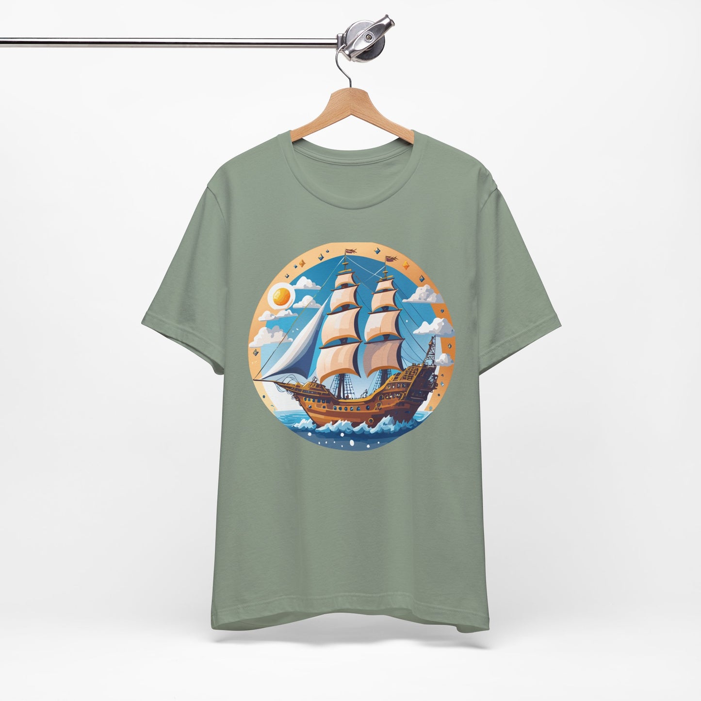 Ship Tee Shirt, Tee Shirt with Ship
