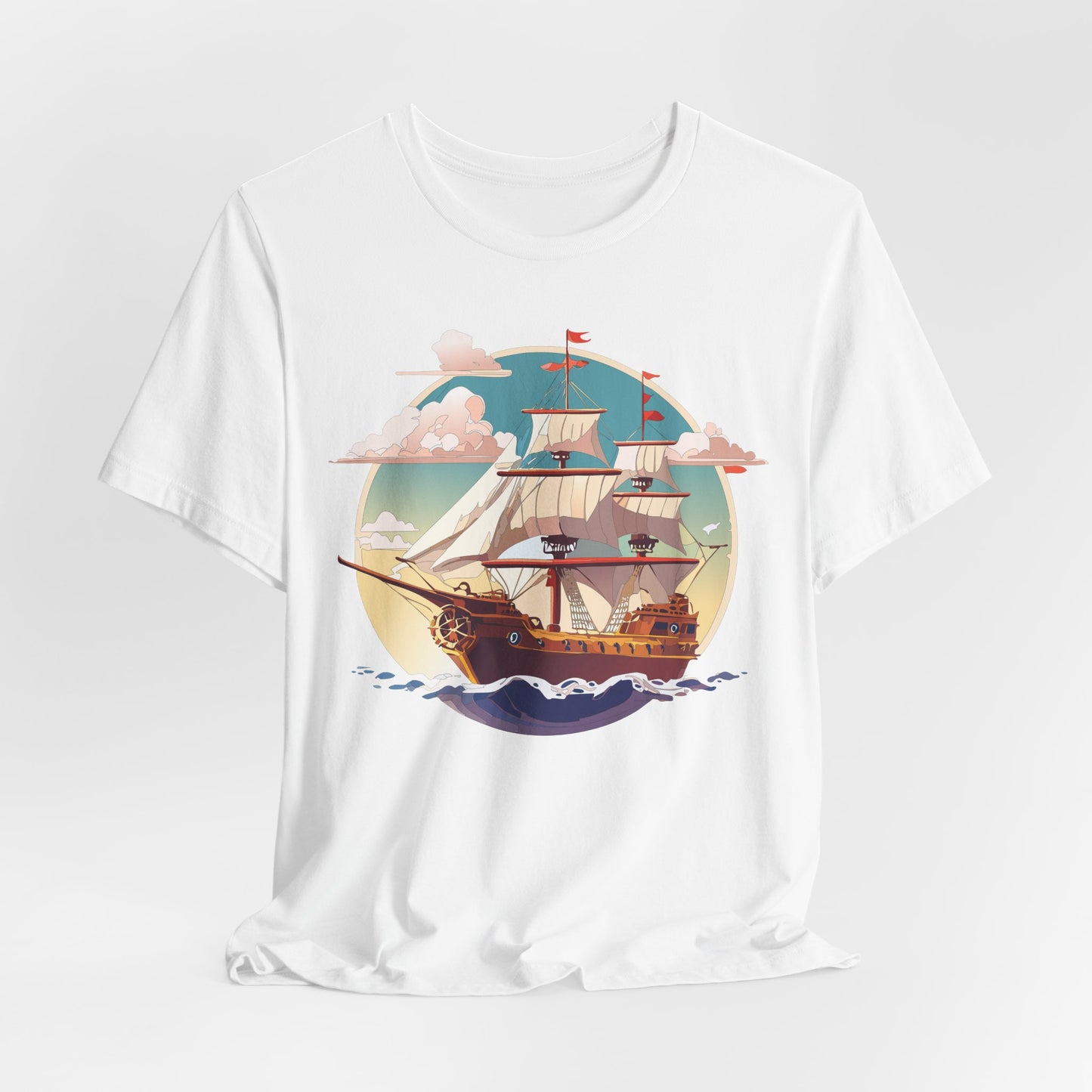 Ship Tee Shirt, Tee Shirt with Ship
