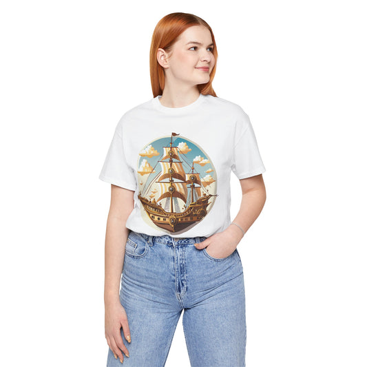 Ship Tee Shirt, Tee Shirt with Ship