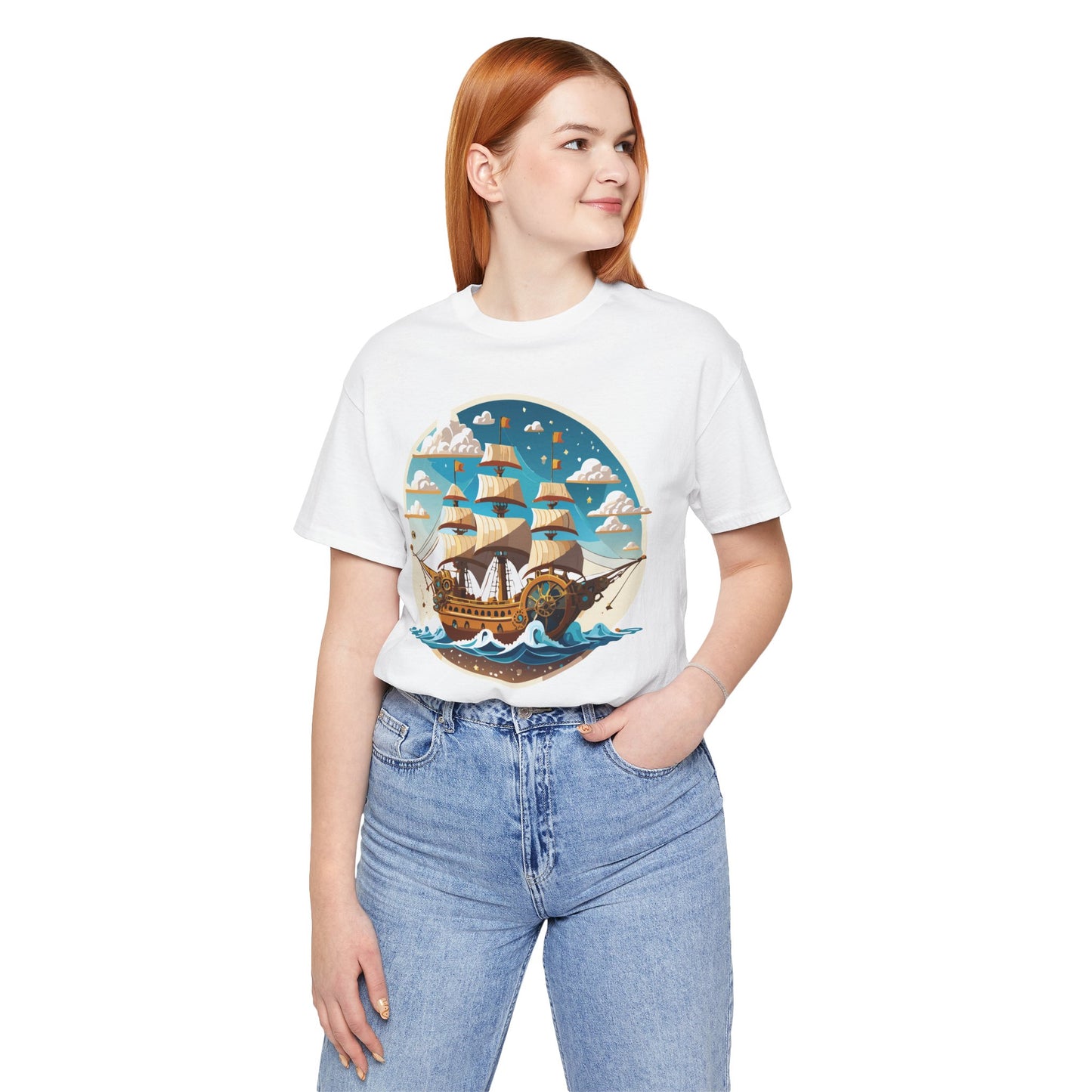 Ship Tee Shirt, Tee Shirt with Ship