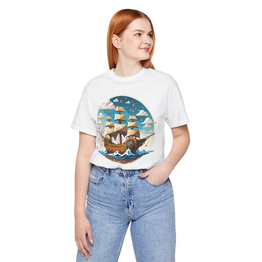 Ship Tee Shirt, Tee Shirt with Ship
