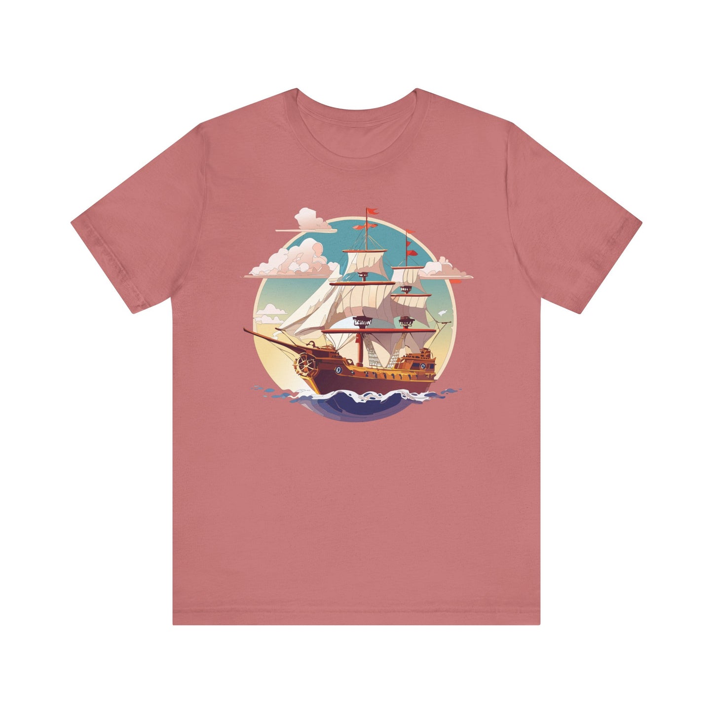 Ship Tee Shirt, Tee Shirt with Ship
