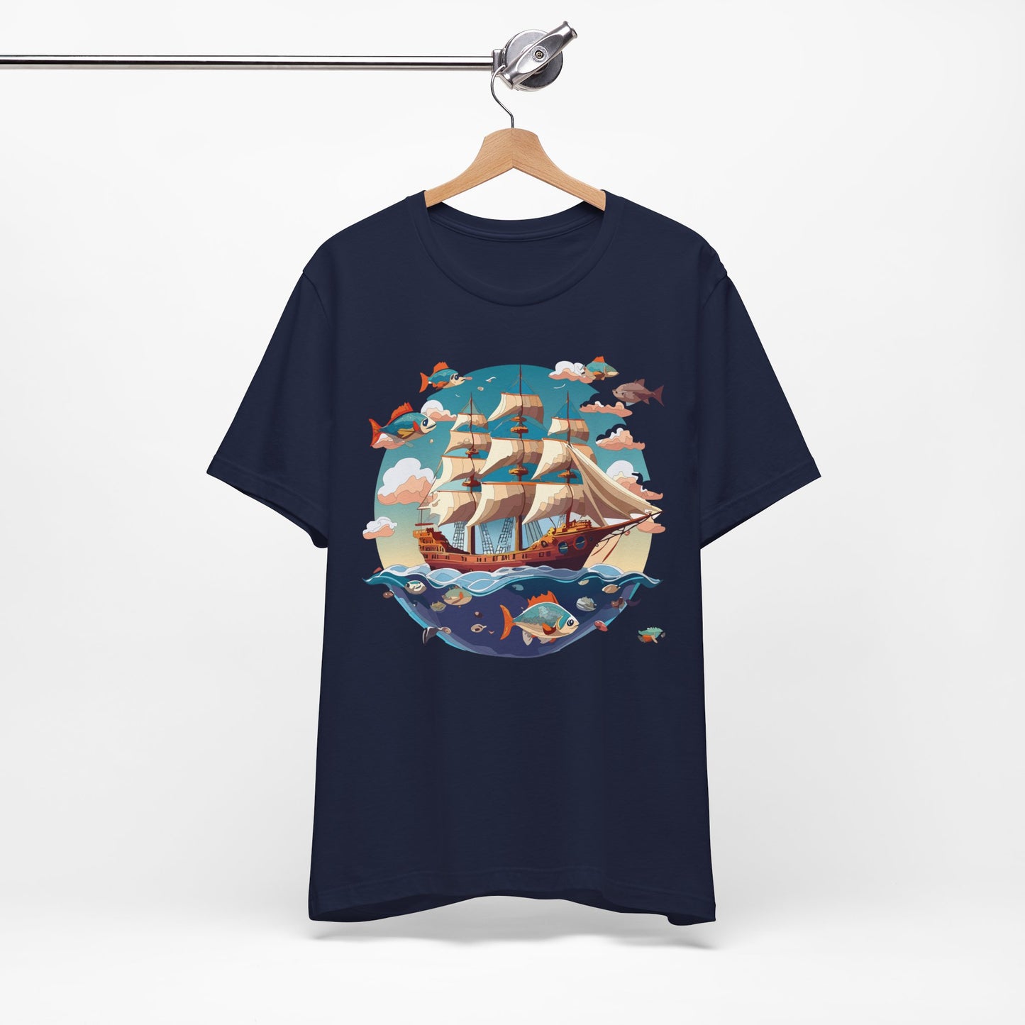 Ship Tee Shirt, Tee Shirt with Ship
