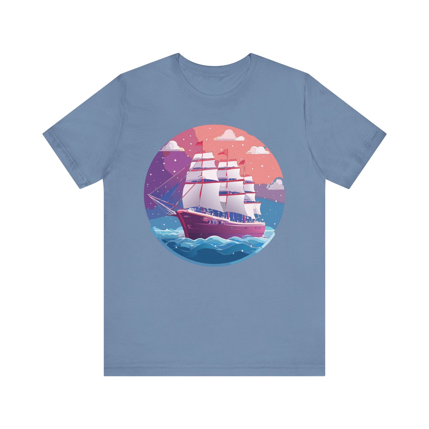 Ship Tee Shirt, Tee Shirt with Ship
