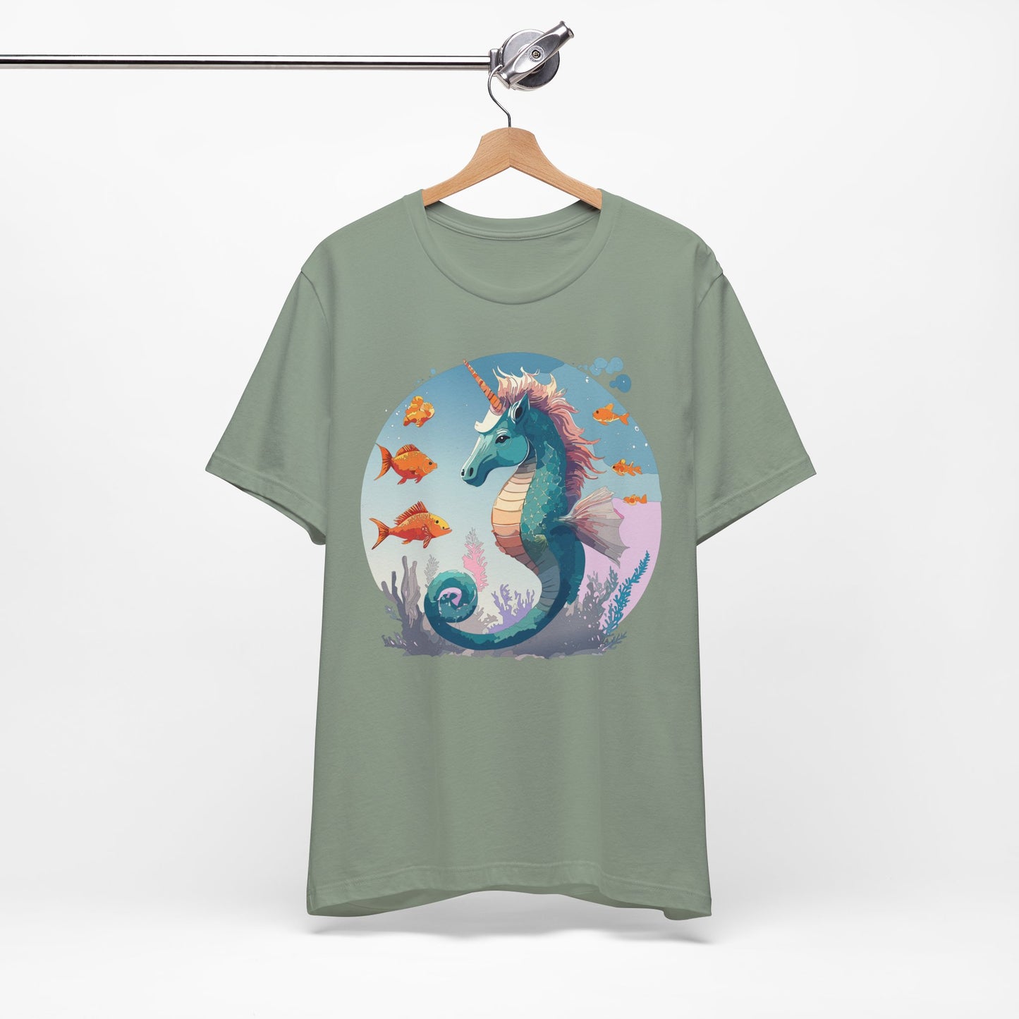 Animals Shirt, Shirt with Seahorse