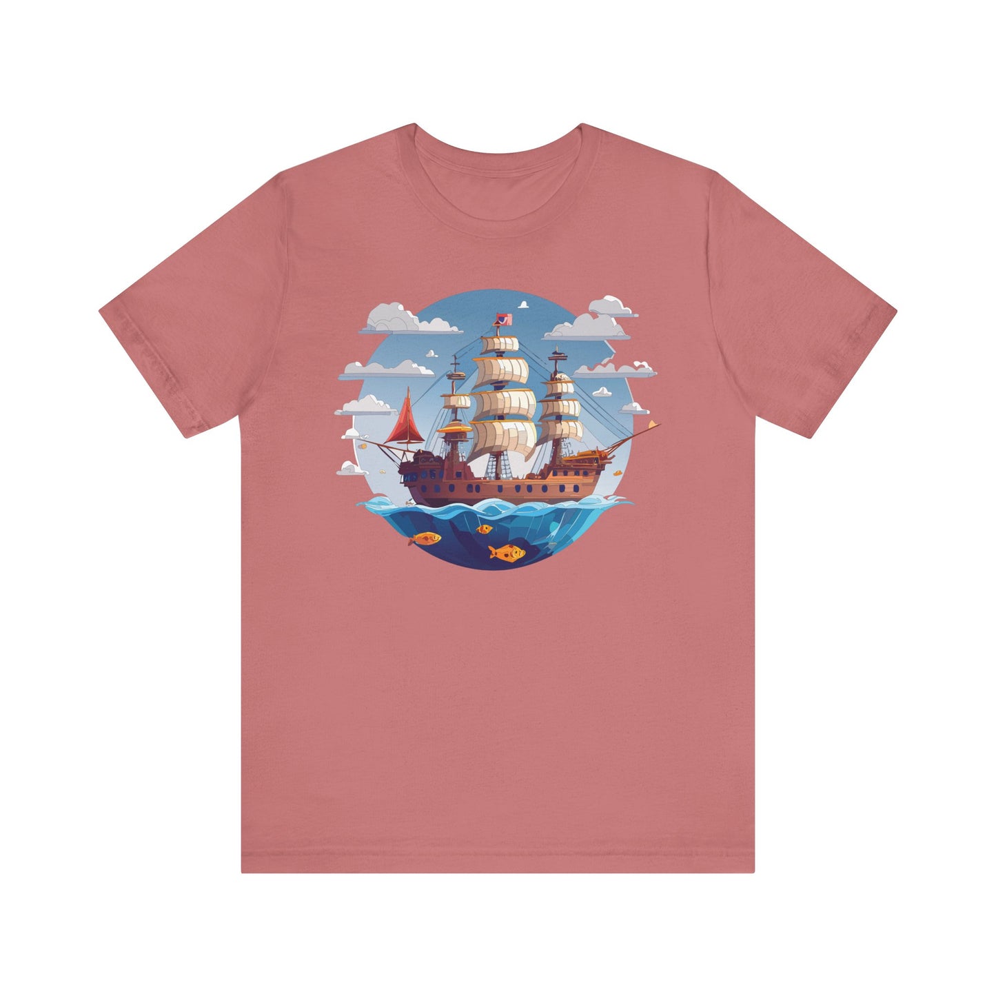 Ship Tee Shirt, Tee Shirt with Ship