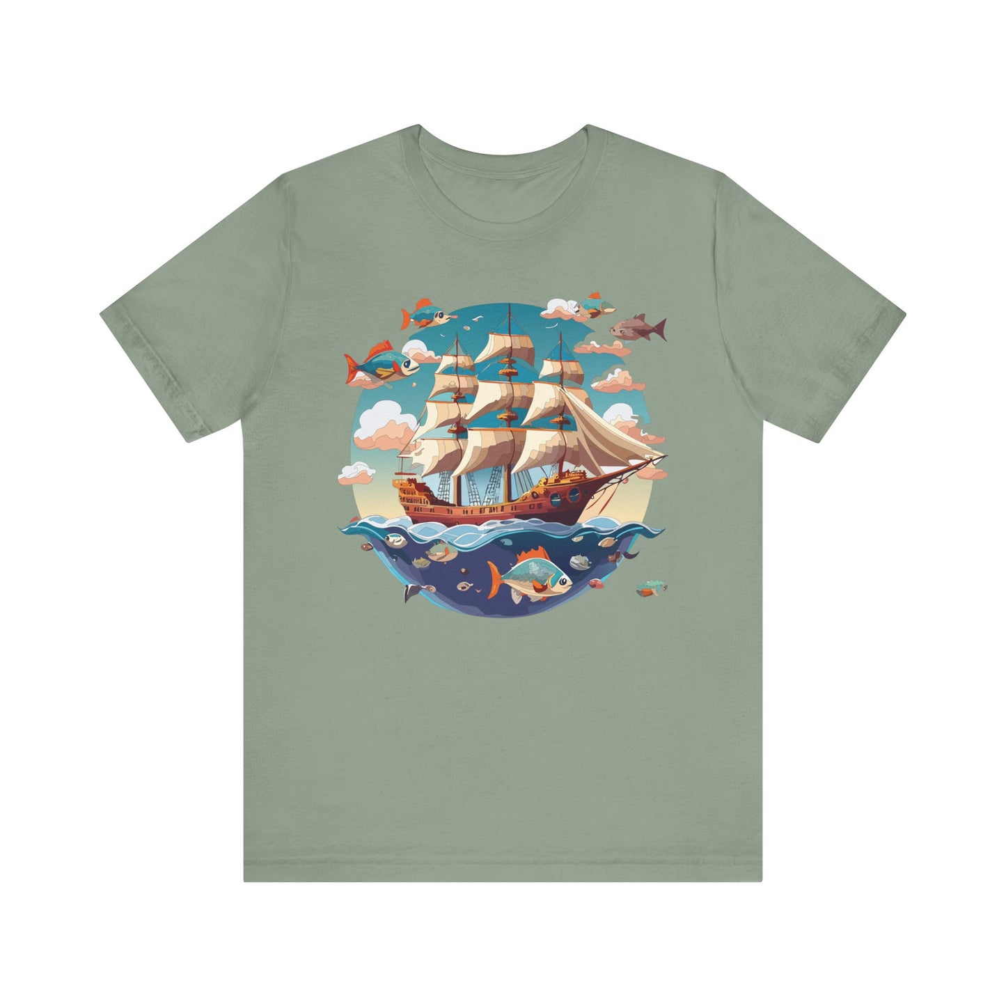Ship Tee Shirt, Tee Shirt with Ship