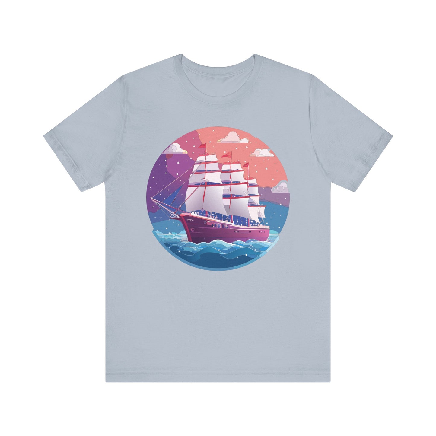 Ship Tee Shirt, Tee Shirt with Ship