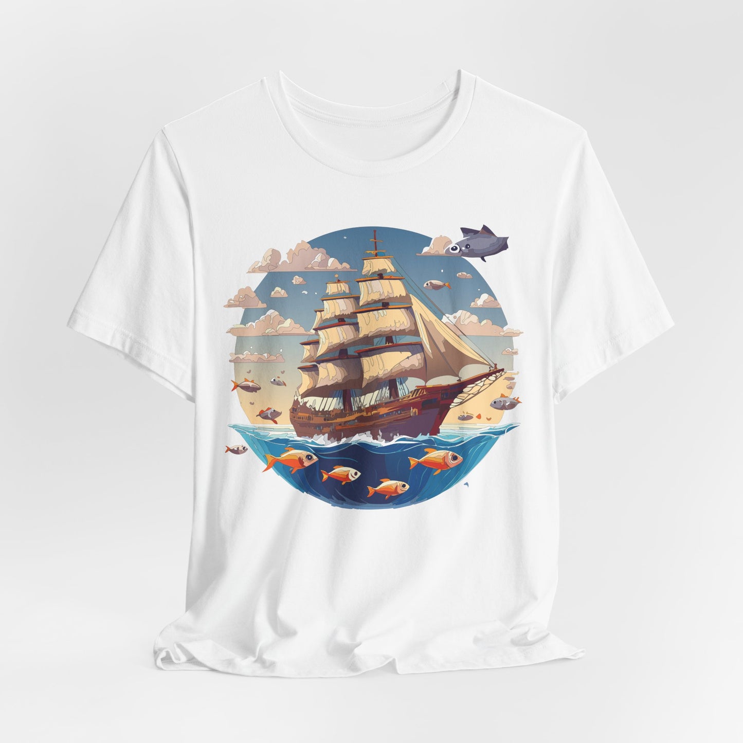 Ship Tee Shirt, Tee Shirt with Ship