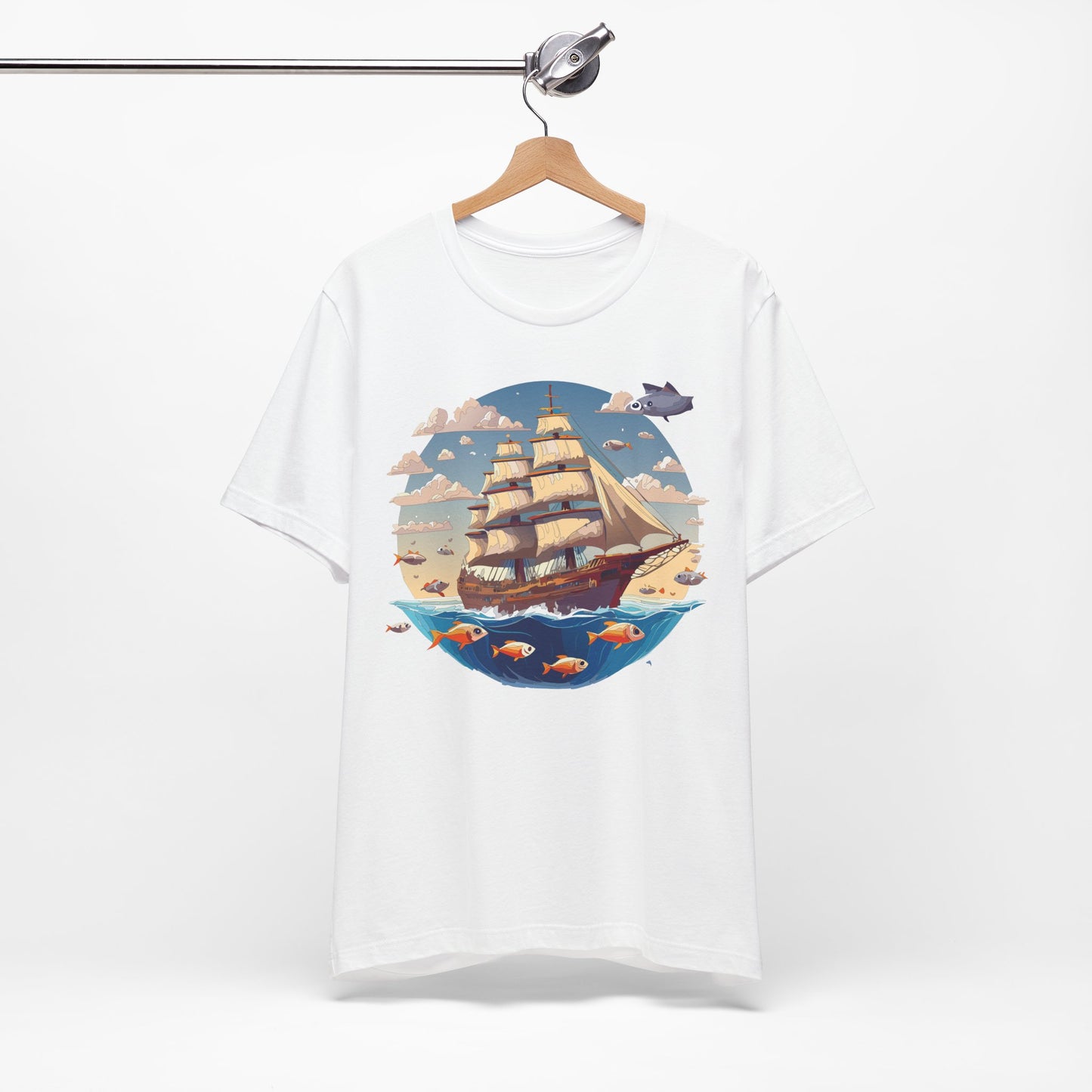 Ship Tee Shirt, Tee Shirt with Ship