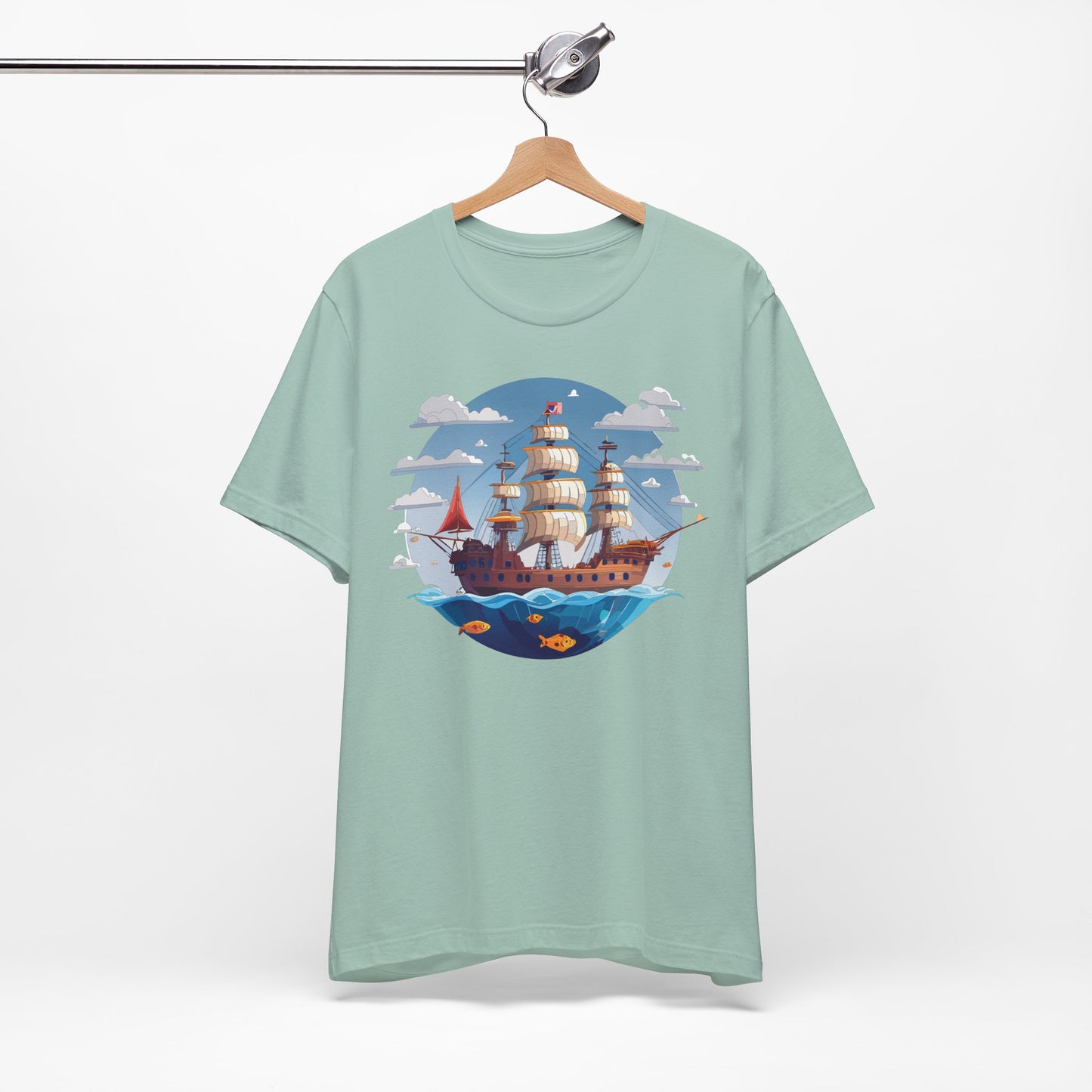 Ship Tee Shirt, Tee Shirt with Ship