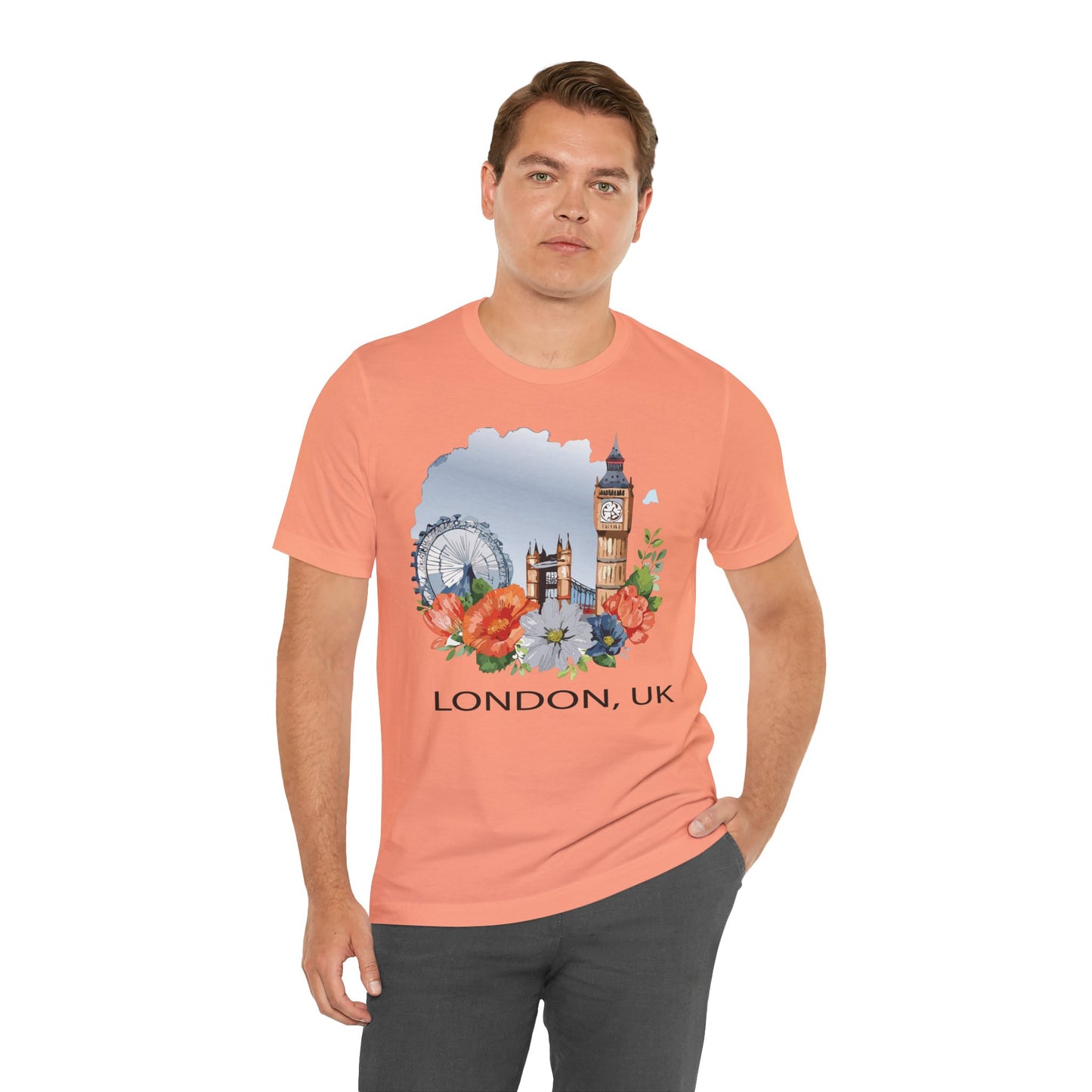 London Shirt, Travel T-Shirt, Tourist Shirts, Tee Shirt with Travel Prints 4