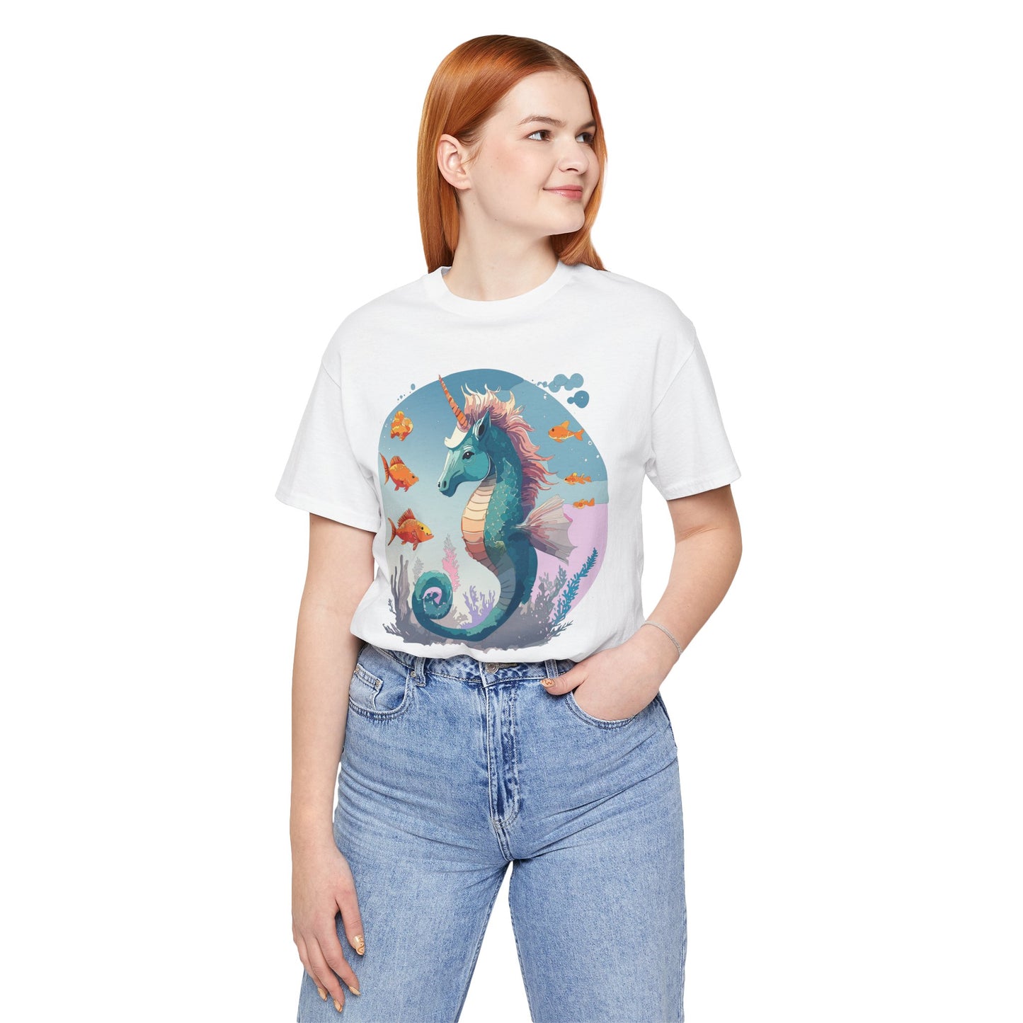 Animals Shirt, Shirt with Seahorse