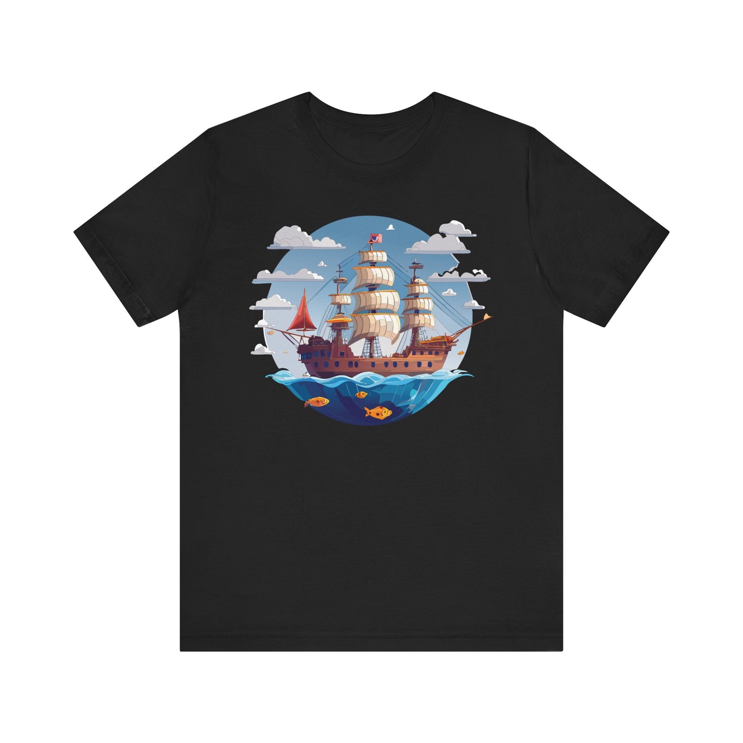 Ship Tee Shirt, Tee Shirt with Ship