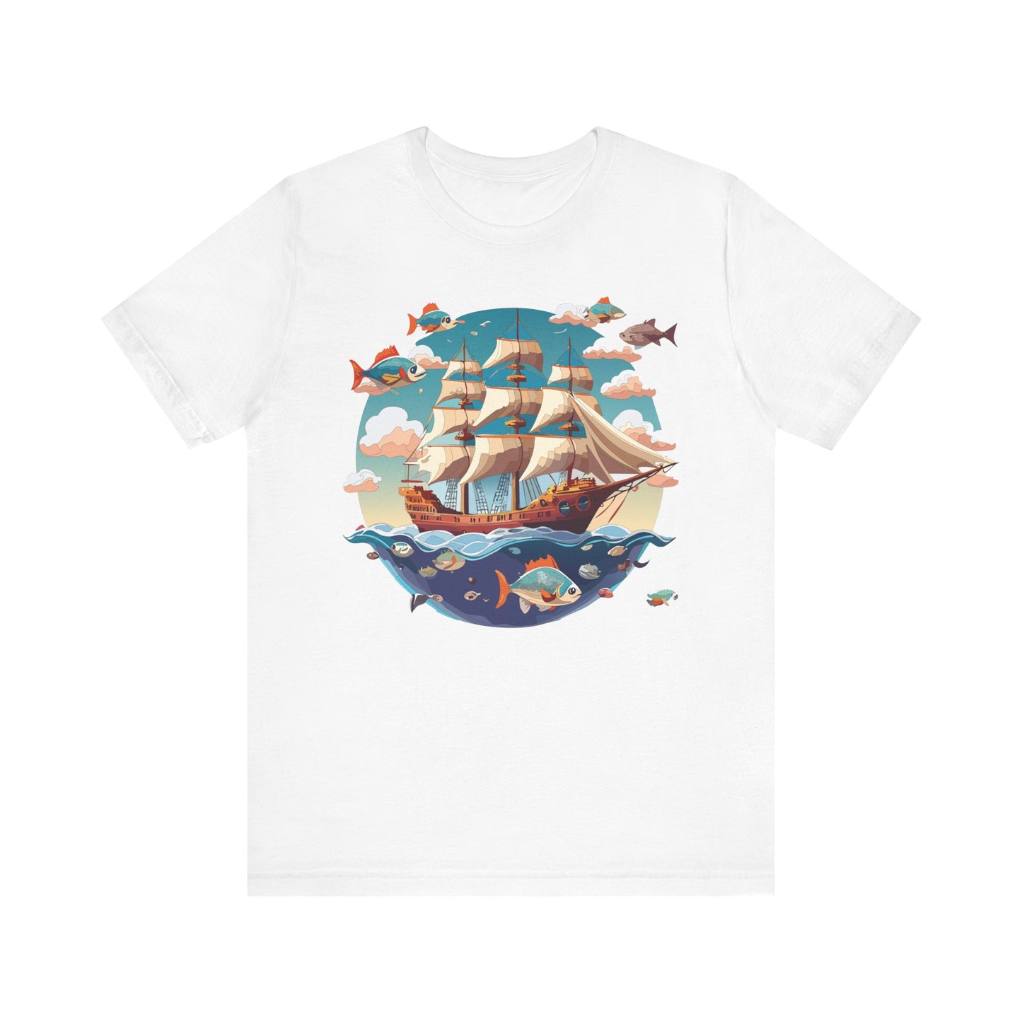 Ship Tee Shirt, Tee Shirt with Ship