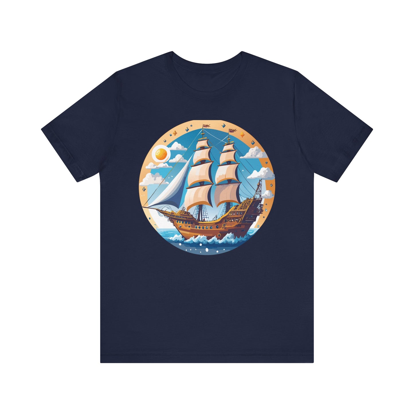 Ship Tee Shirt, Tee Shirt with Ship