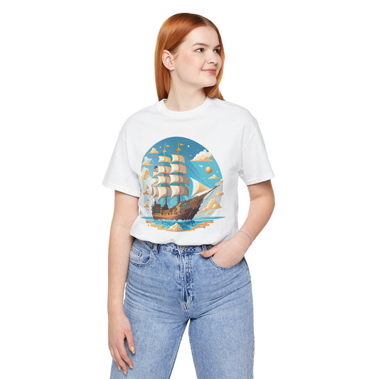 Ship Tee Shirt, Tee Shirt with Ship