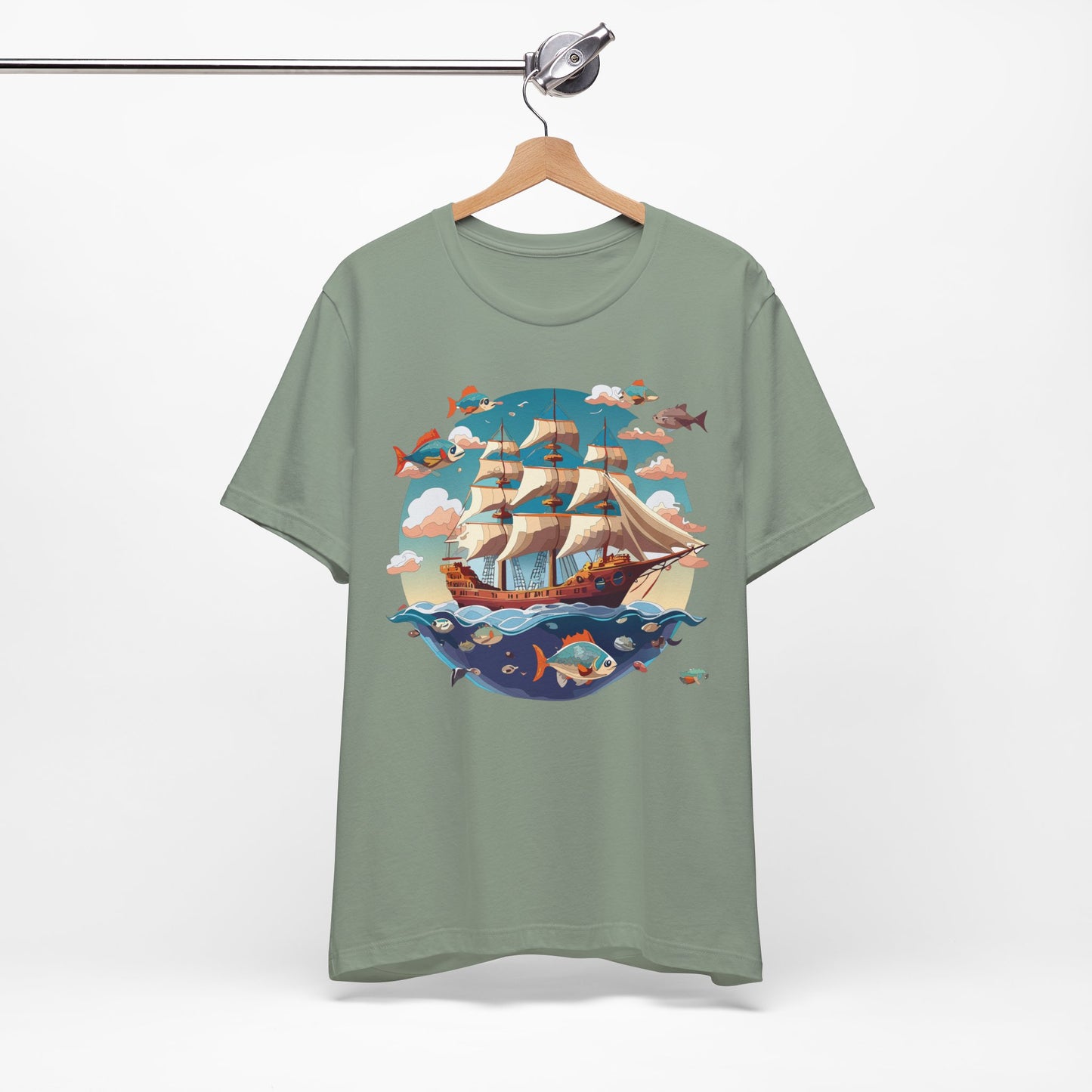 Ship Tee Shirt, Tee Shirt with Ship