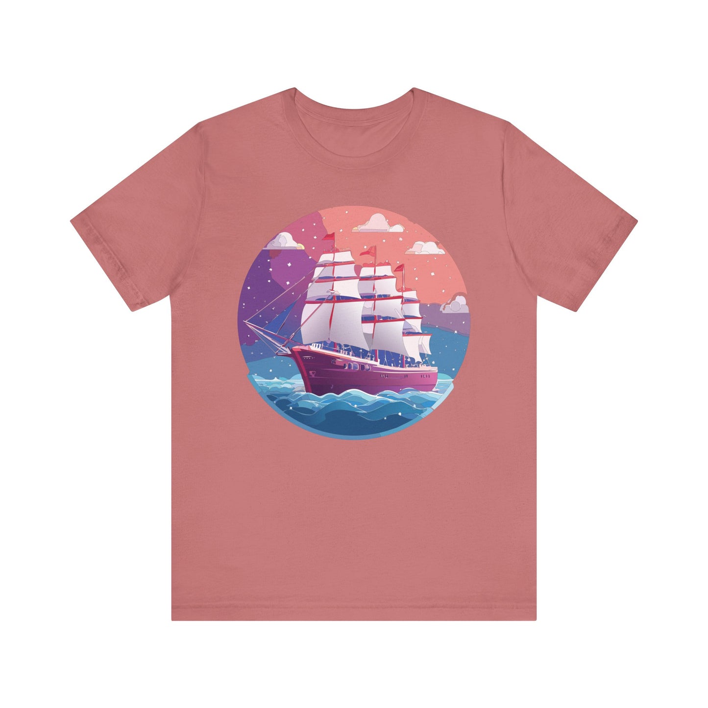 Ship Tee Shirt, Tee Shirt with Ship
