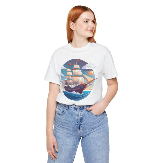 Ship Tee Shirt, Tee Shirt with Ship