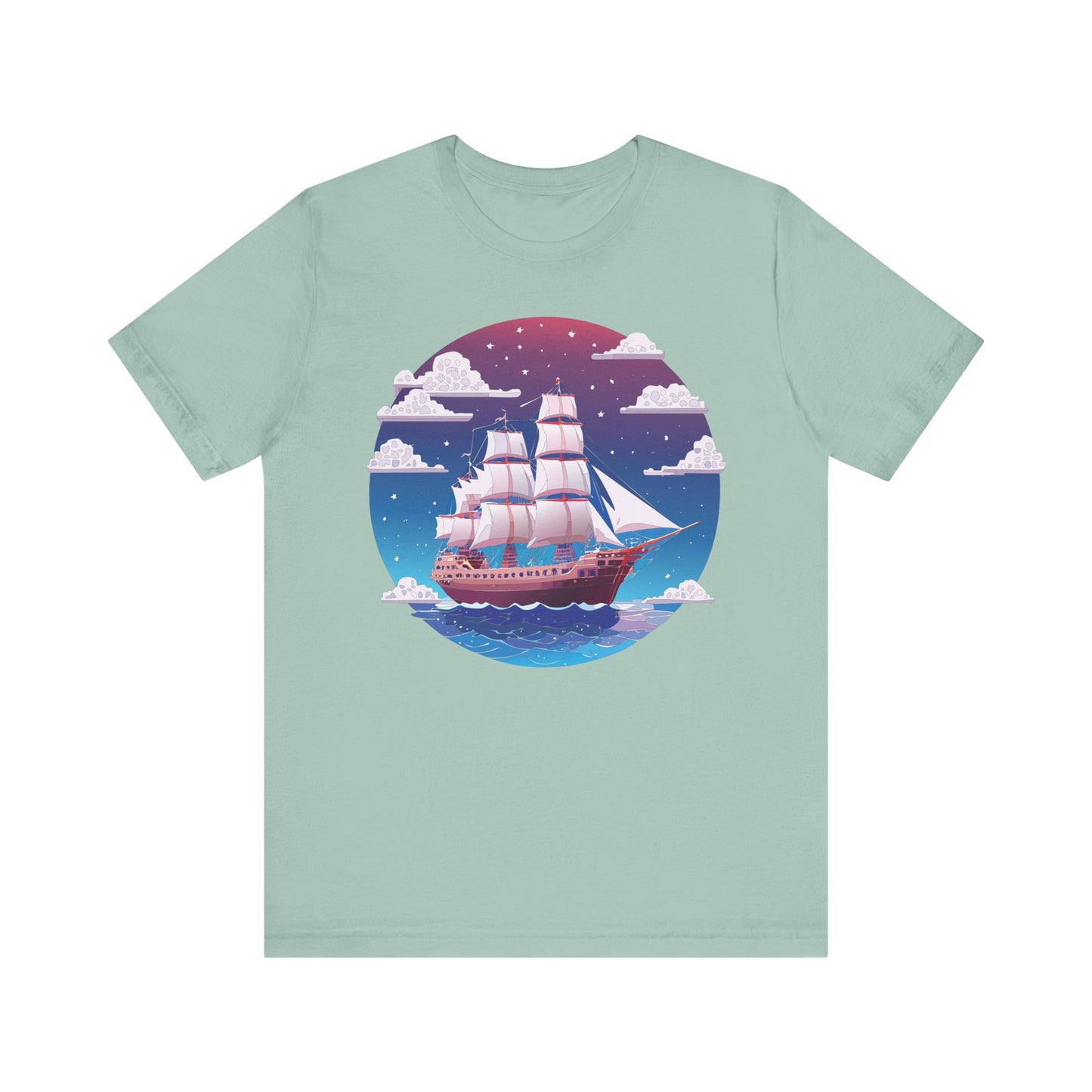 Ship Tee Shirt, Tee Shirt with Ship