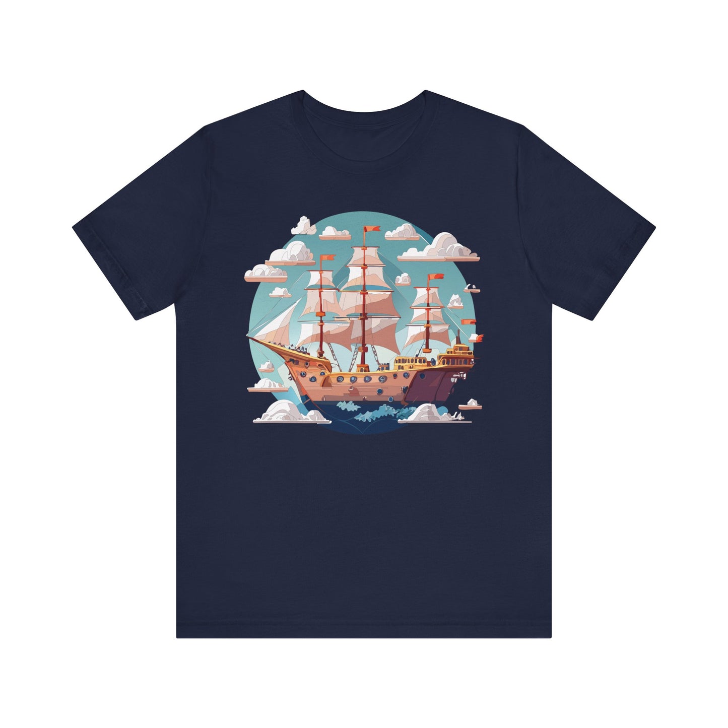 Ship Tee Shirt, Tee Shirt with Ship