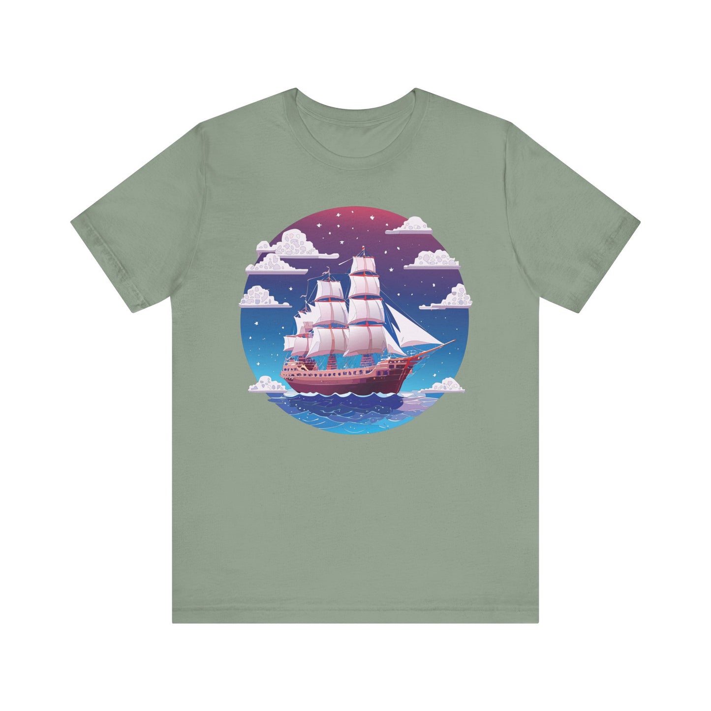 Ship Tee Shirt, Tee Shirt with Ship