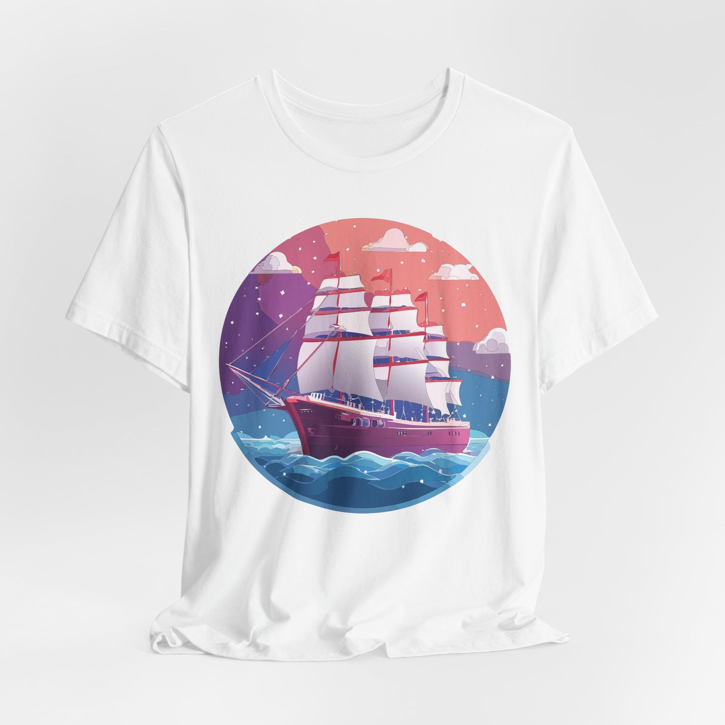 Ship Tee Shirt, Tee Shirt with Ship