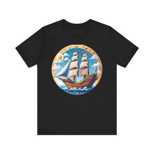 Ship Tee Shirt, Tee Shirt with Ship