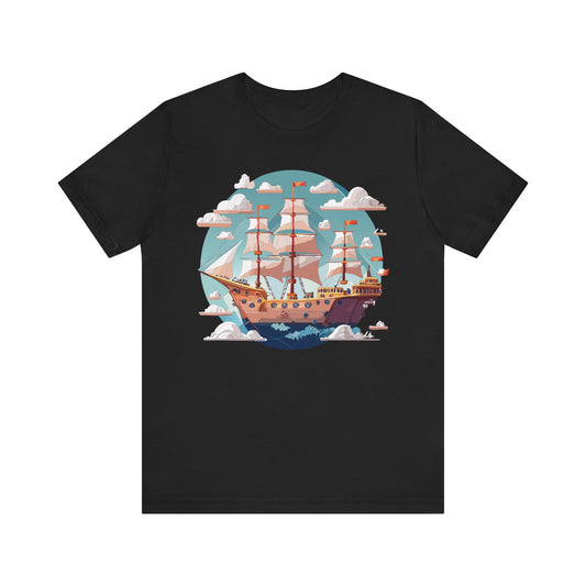 Ship Tee Shirt, Tee Shirt with Ship