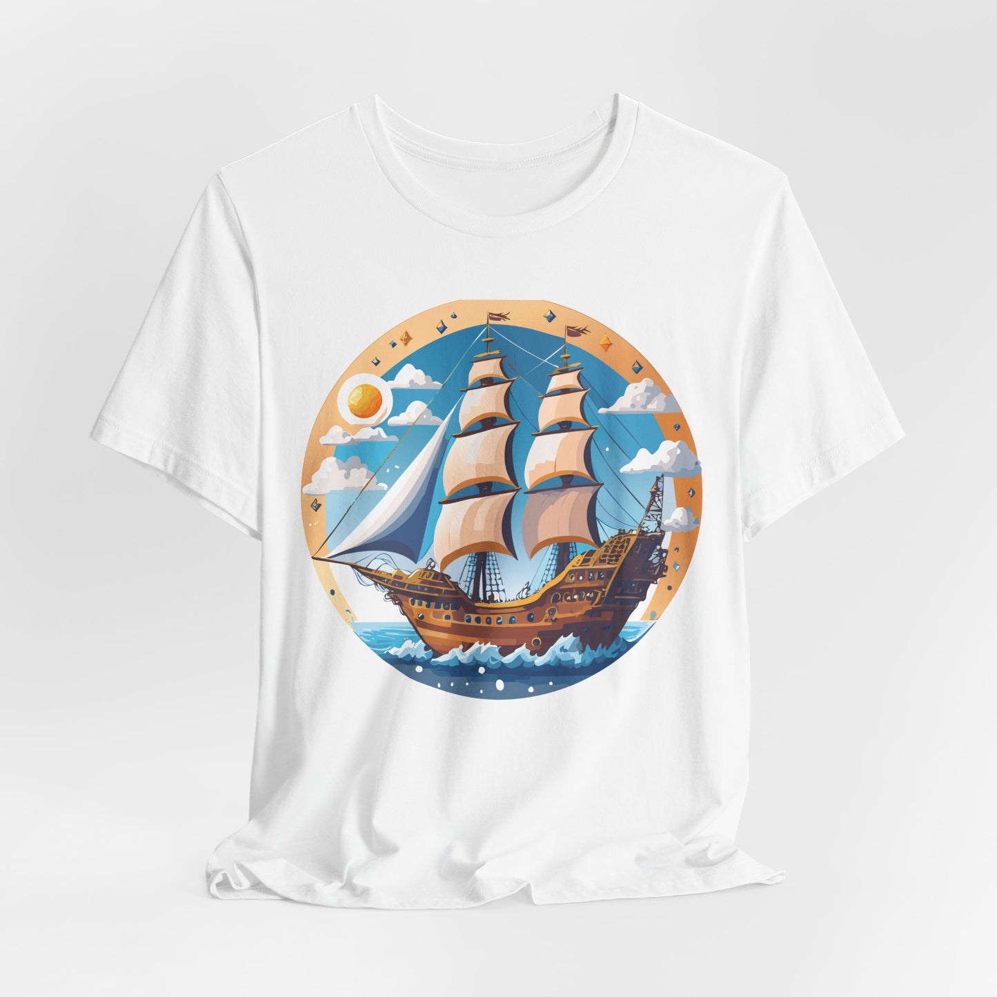 Ship Tee Shirt, Tee Shirt with Ship