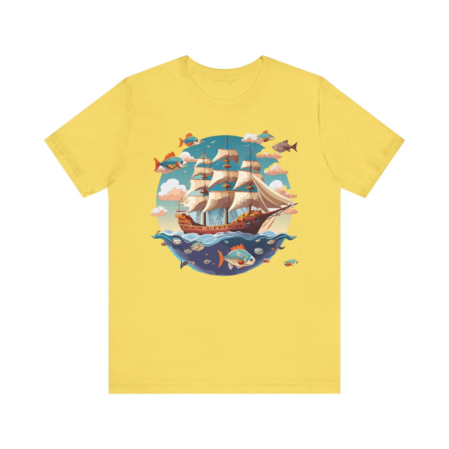 Ship Tee Shirt, Tee Shirt with Ship
