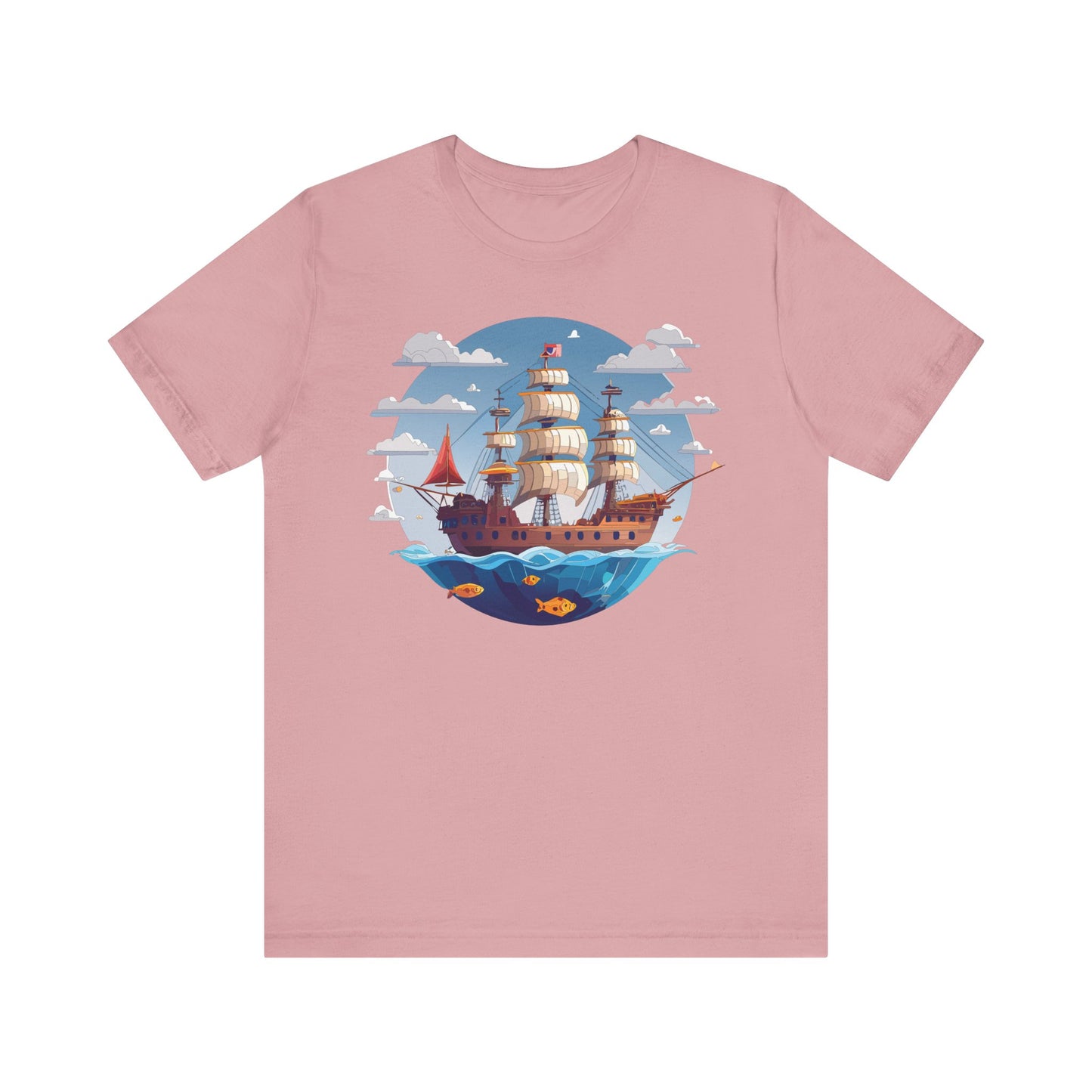 Ship Tee Shirt, Tee Shirt with Ship