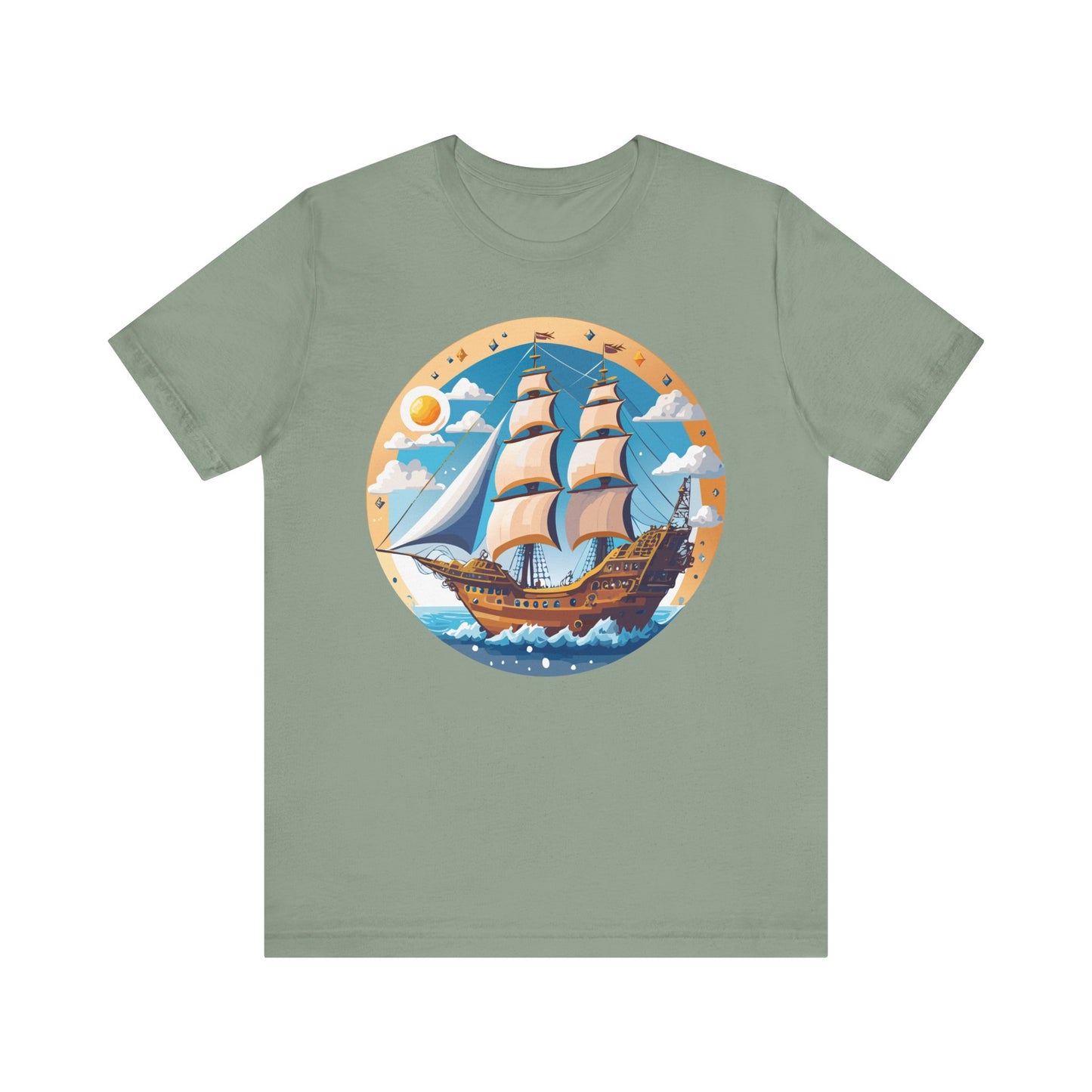 Ship Tee Shirt, Tee Shirt with Ship