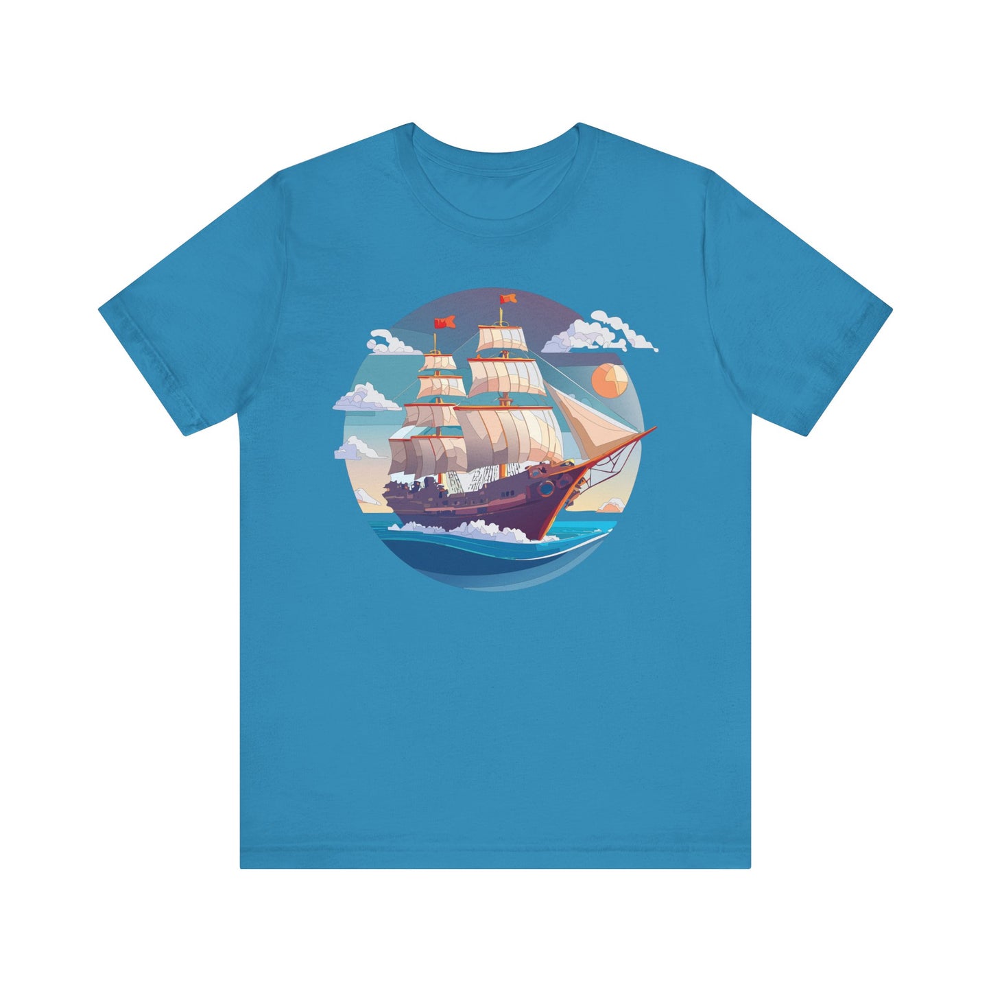 Ship Tee Shirt, Tee Shirt with Ship