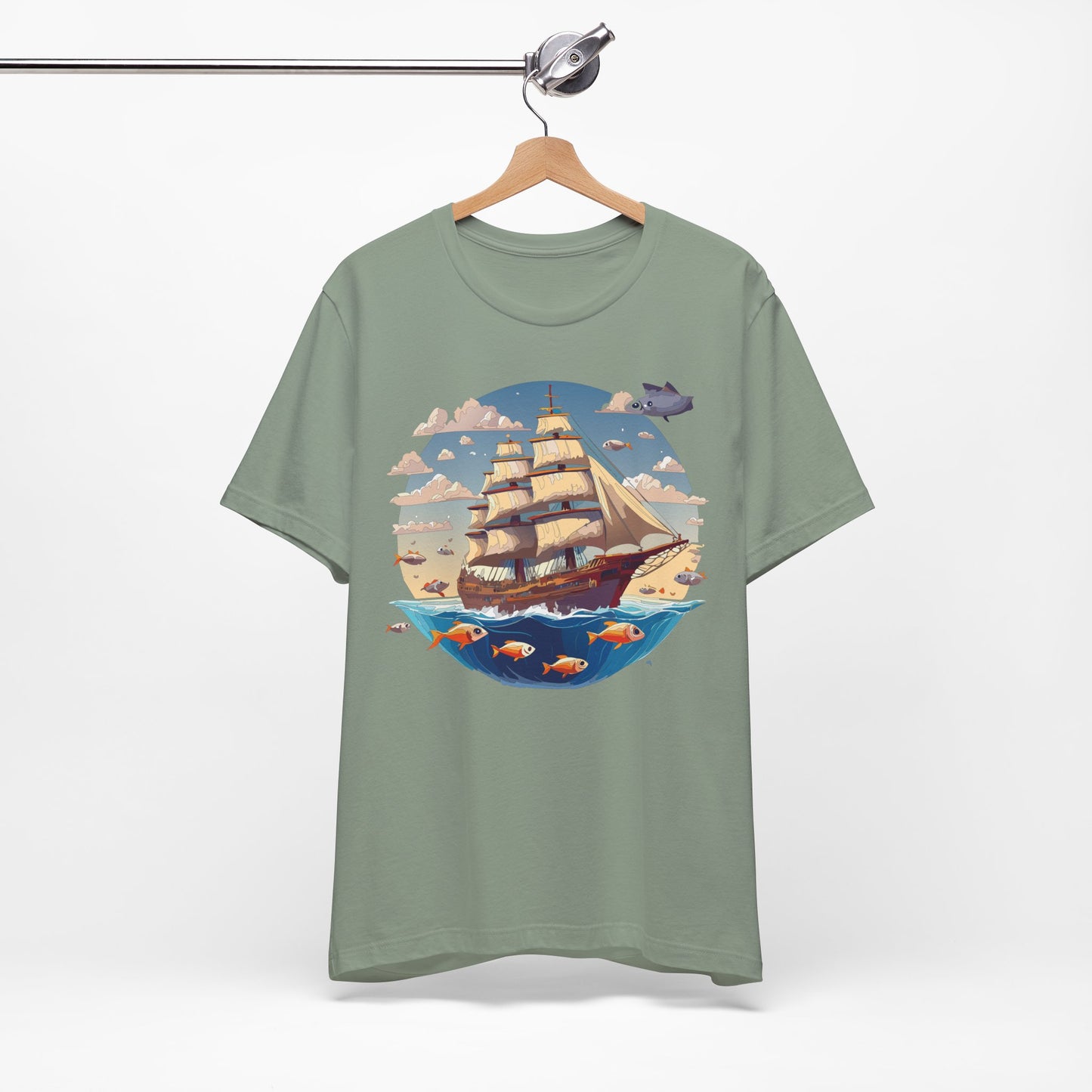 Ship Tee Shirt, Tee Shirt with Ship