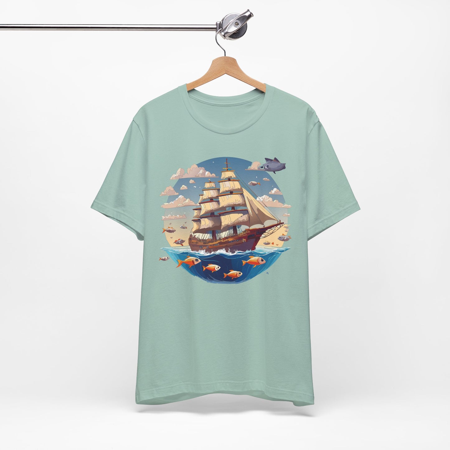 Ship Tee Shirt, Tee Shirt with Ship