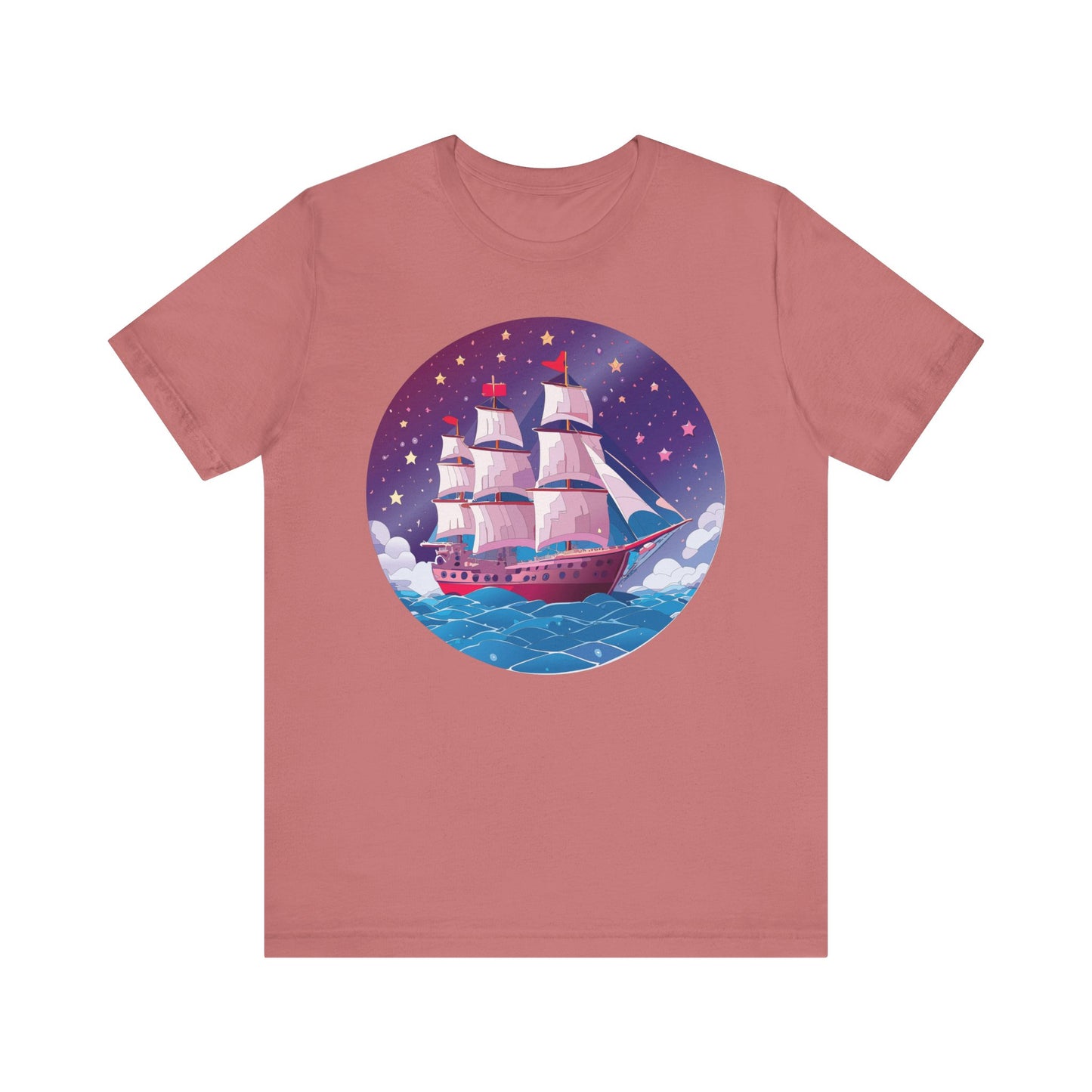 Ship Tee Shirt, Tee Shirt with Ship