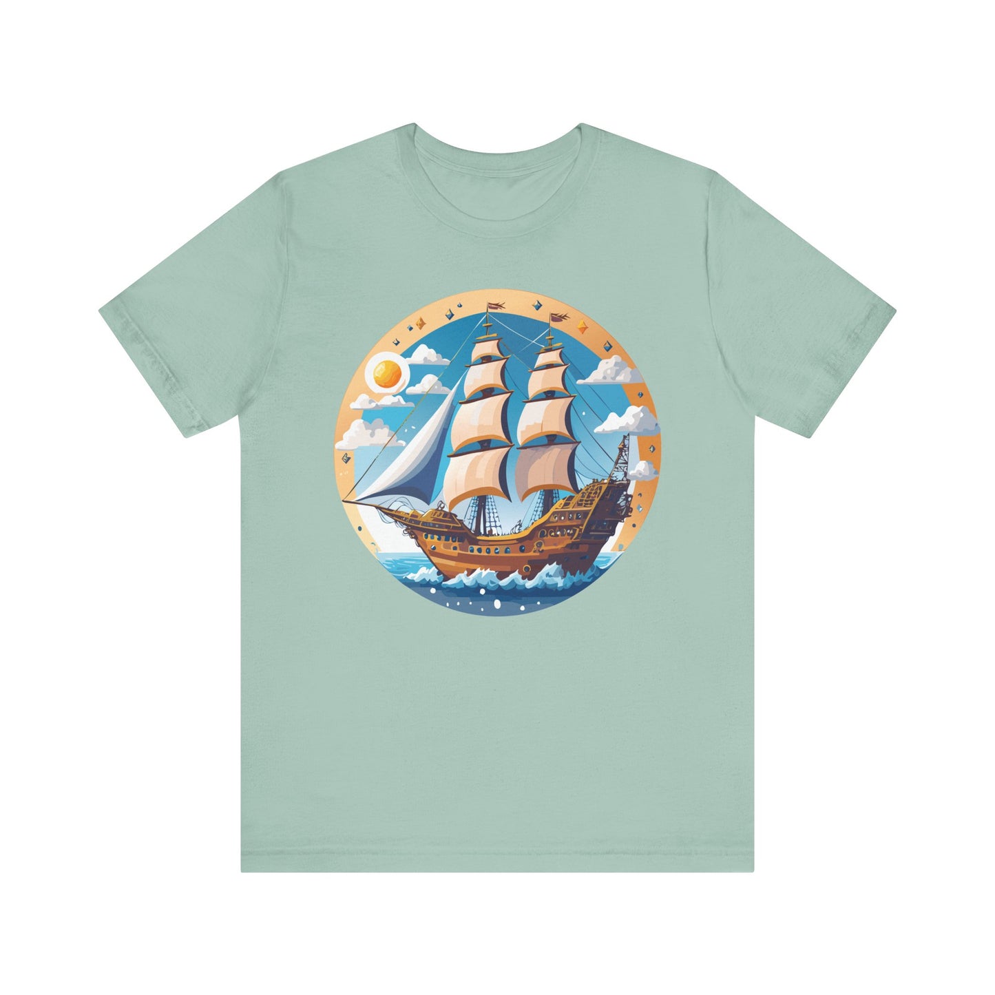 Ship Tee Shirt, Tee Shirt with Ship