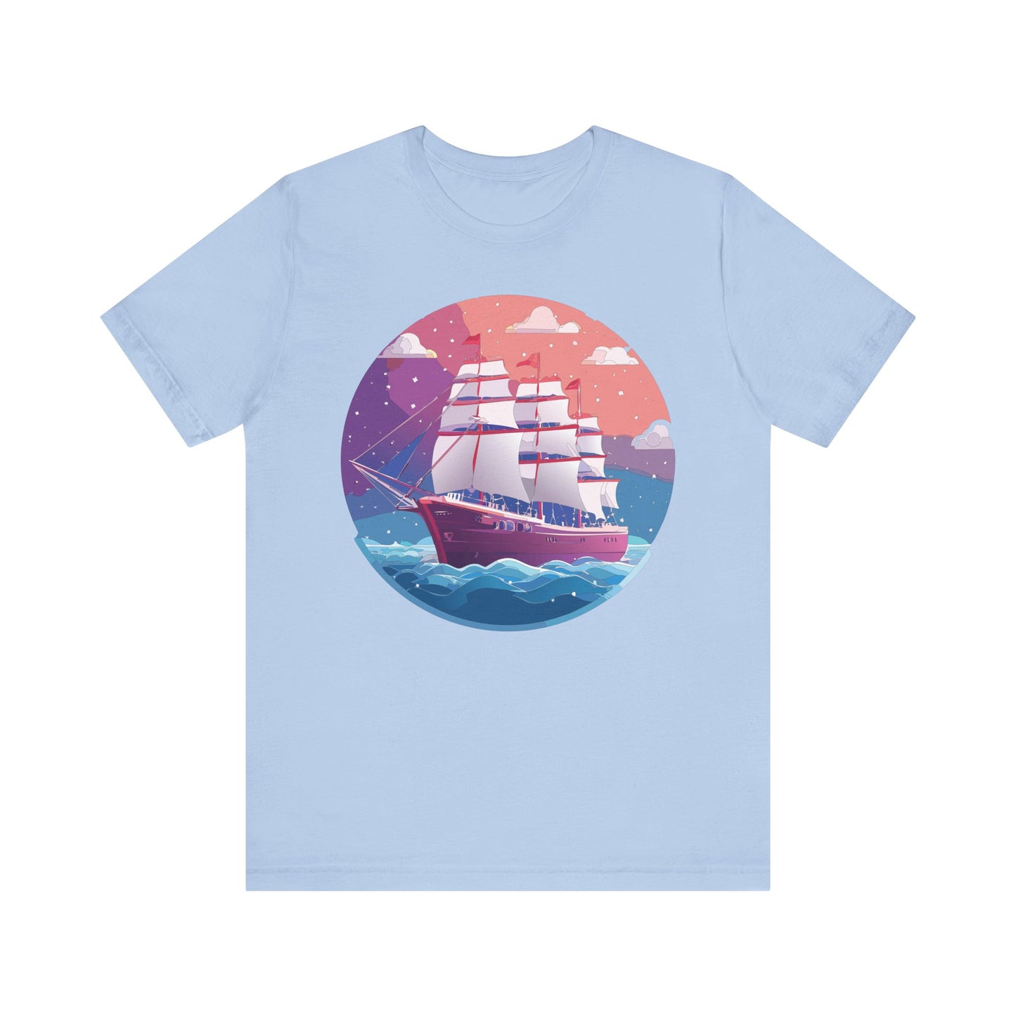 Ship Tee Shirt, Tee Shirt with Ship