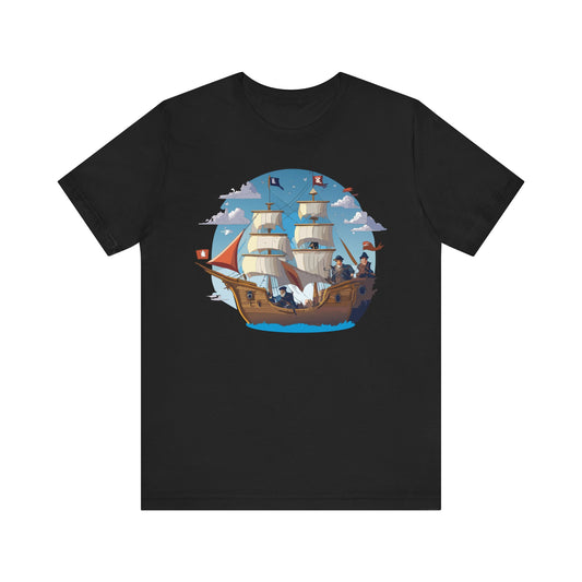Ship Tee Shirt, Tee Shirt with Ship