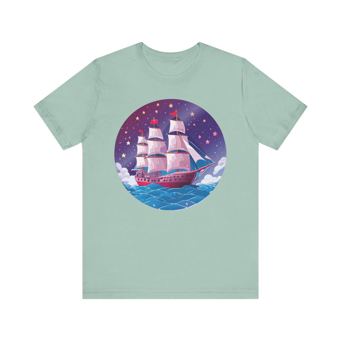 Ship Tee Shirt, Tee Shirt with Ship
