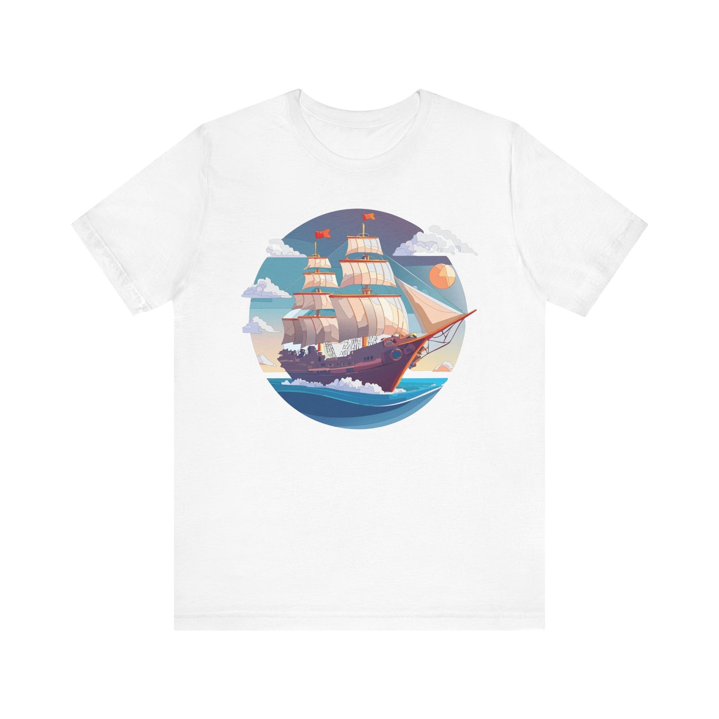Ship Tee Shirt, Tee Shirt with Ship
