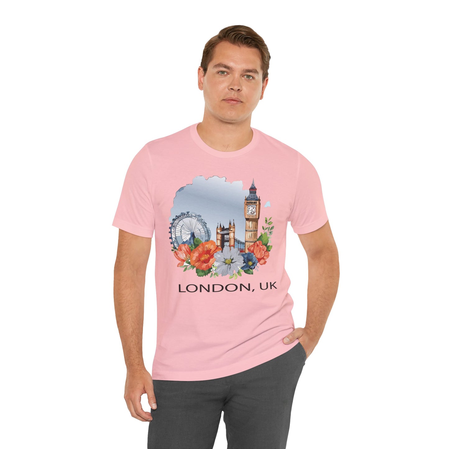 London Shirt, Travel T-Shirt, Tourist Shirts, Tee Shirt with Travel Prints 4