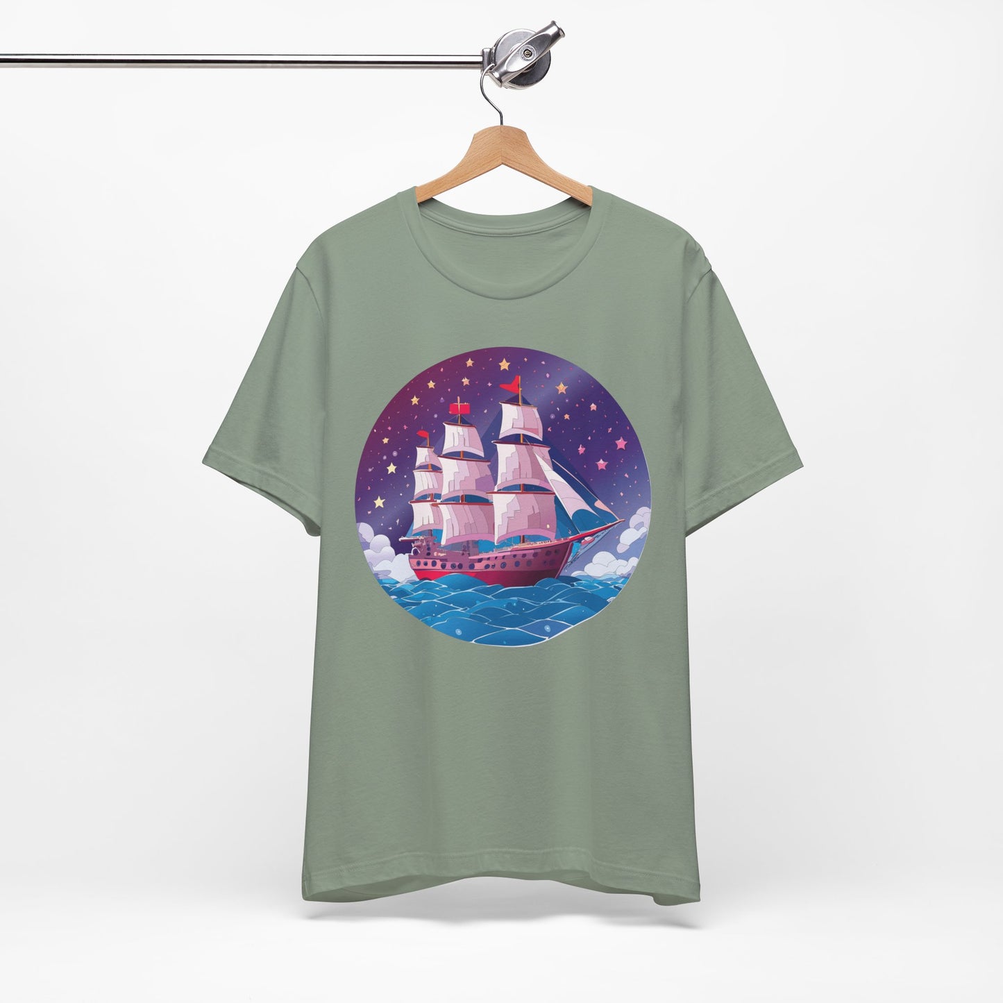 Ship Tee Shirt, Tee Shirt with Ship
