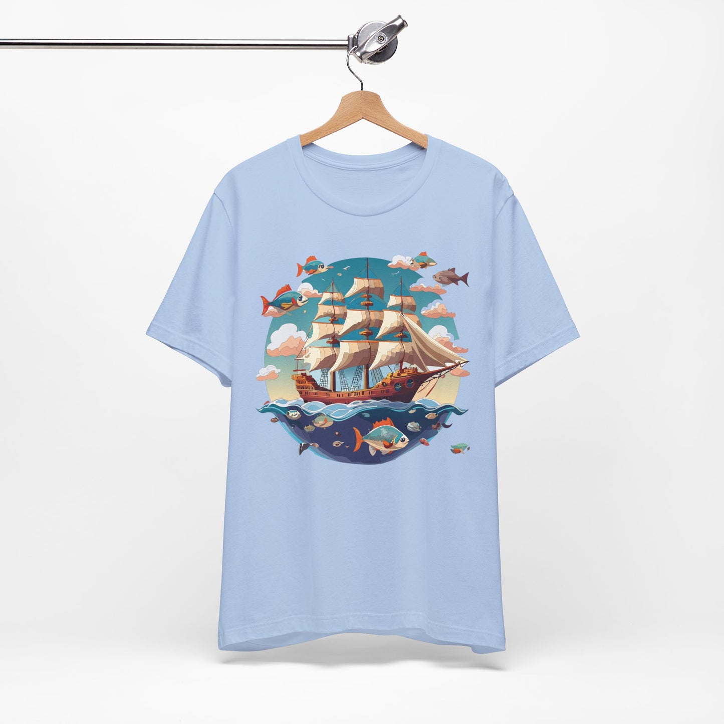 Ship Tee Shirt, Tee Shirt with Ship