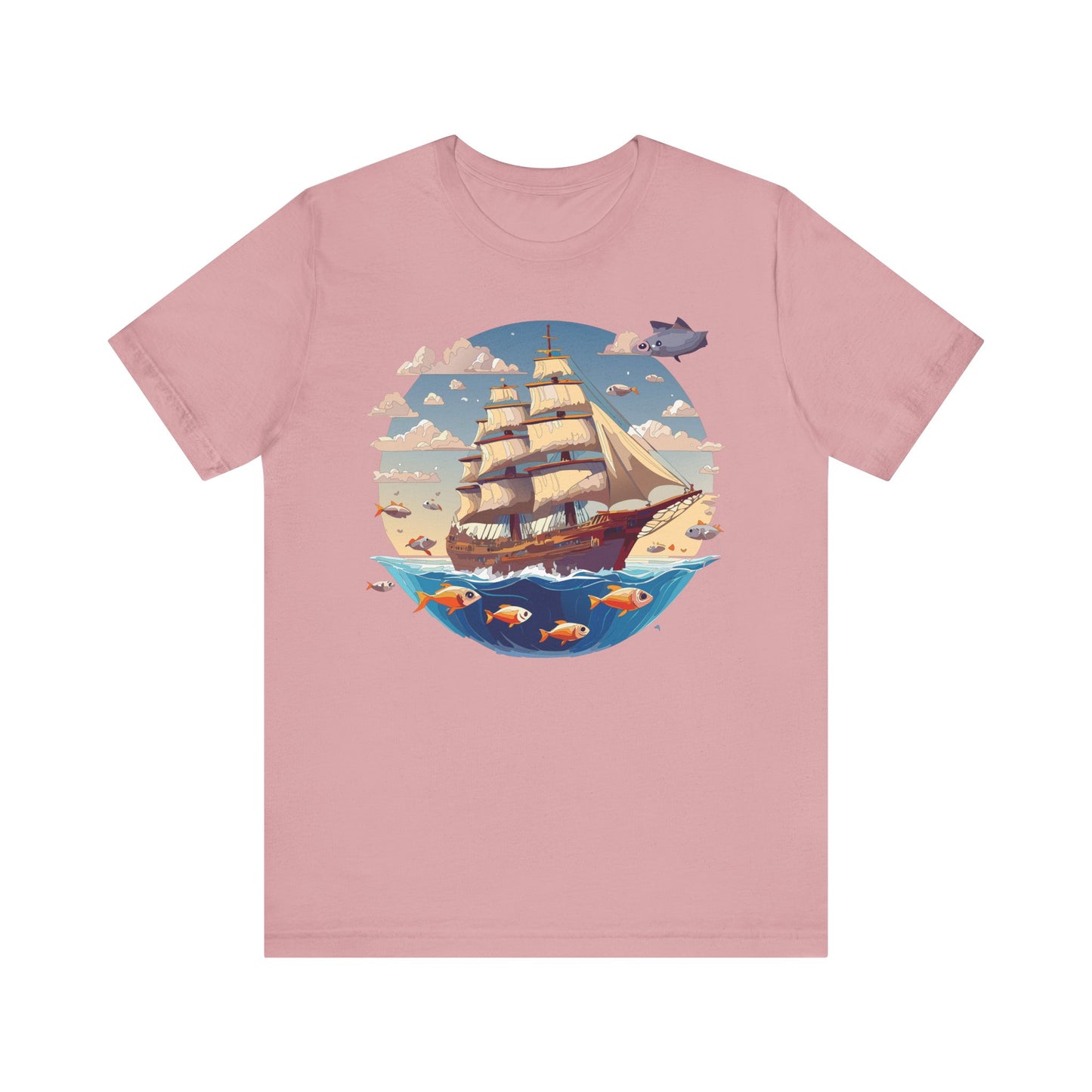 Ship Tee Shirt, Tee Shirt with Ship